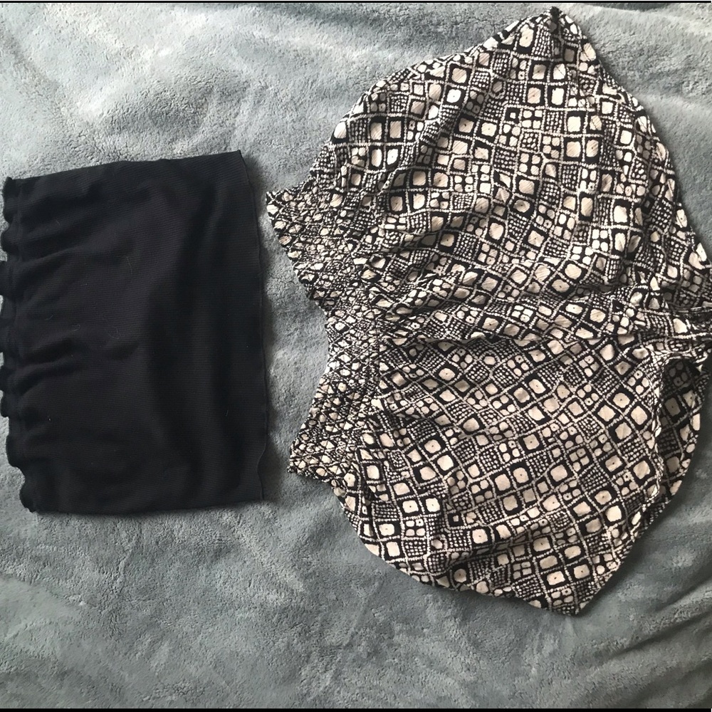 tube top and shorts